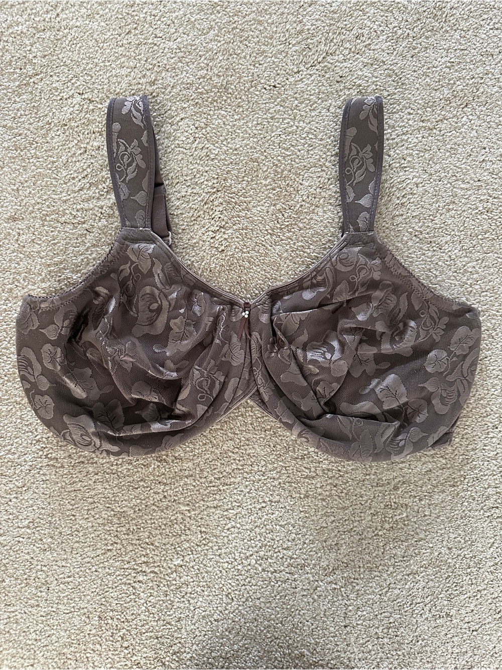 Wacoal Awareness 85567 Floral Jacquard Underwire Bra Purple Mauve 40G